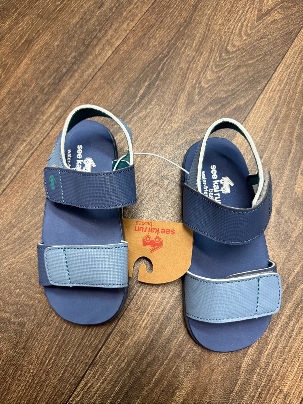 See Kai Run Boys Navy and Light Blue Double-Strap Sandals